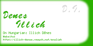 denes illich business card